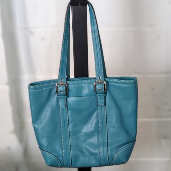 Coach Teal Tote Bag - Picture 2 of 12